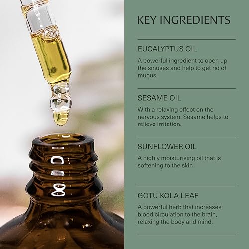 Natural Sinus Relief Decongestant Allergy Relief Support Natural Ingredients | Zen Maitri Nasya Ayurvedic Herbal Oil (30ml) - Image 3