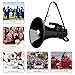 Loudmore Heavy Duty 75W Professional Megaphone Bullhorn Speaker with Built-in Microphone-Rechargeable Battery&Portable Strap-Siren -USB/SD/AUX Input-Ideal for Football, Baseball,Coaches(Black)