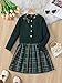PureChapter Preppy Clothes Girls Clothes Tartan Plaid Dress Cardigan Jacket Belt Cute Girls Fashion School Outfits