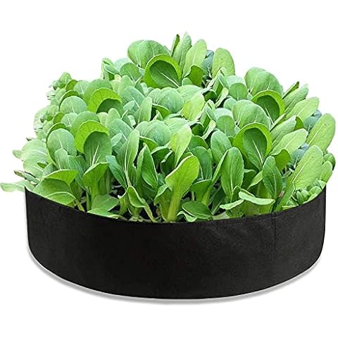 15 Gallon Grow Bags for Vegetables Potato Tomato Flower Seeds, Large Planter Bags Heavy Duty Aeration Nonwoven Fabric Planting Pots In Garden & Outdoor Indoor Gardening Raised Bed Planters Black Cover