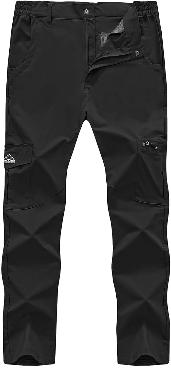 Rdruko Men's Hiking Cargo Trousers with 6 Pockets