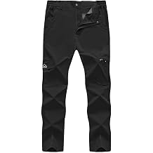 Rdruko Men's Lightweight Hiking Trousers Water Resistant Outdoor Cargo Pants Quick Dry Walking Travel Work Fishing Trousers with 6 Pockets
