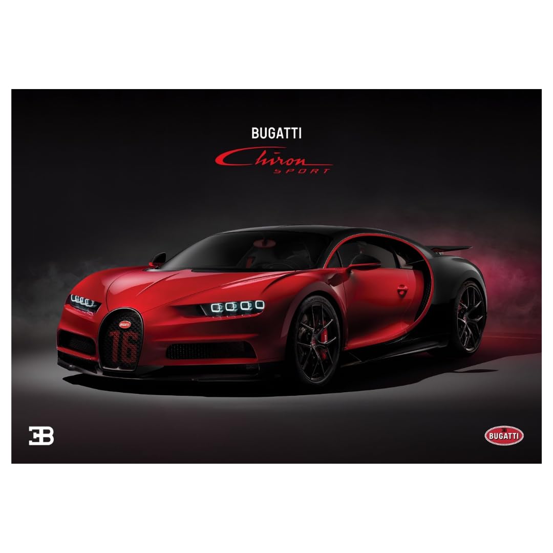 Funk You Store Bugatti Chiron Sport Poster | Supercar Bugatti Poster | Car Poster A3 Size (42 x 30 cm) | Unframed Matt Laminated Car Poster | Home, Bedroom, Living room (Bugatti Poster)
