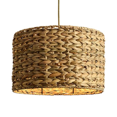 Lampe suspendue style tropical avec luminaires de plafond en métal en osier