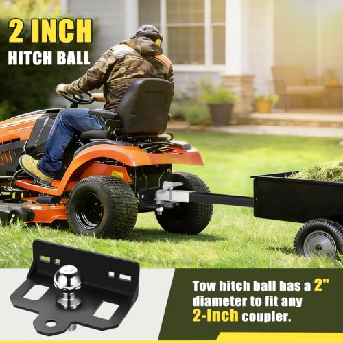 Lawn Mower Hitch with 2" Ball, Trailer Hitch Zero Turn Mower Accessories - Image 3