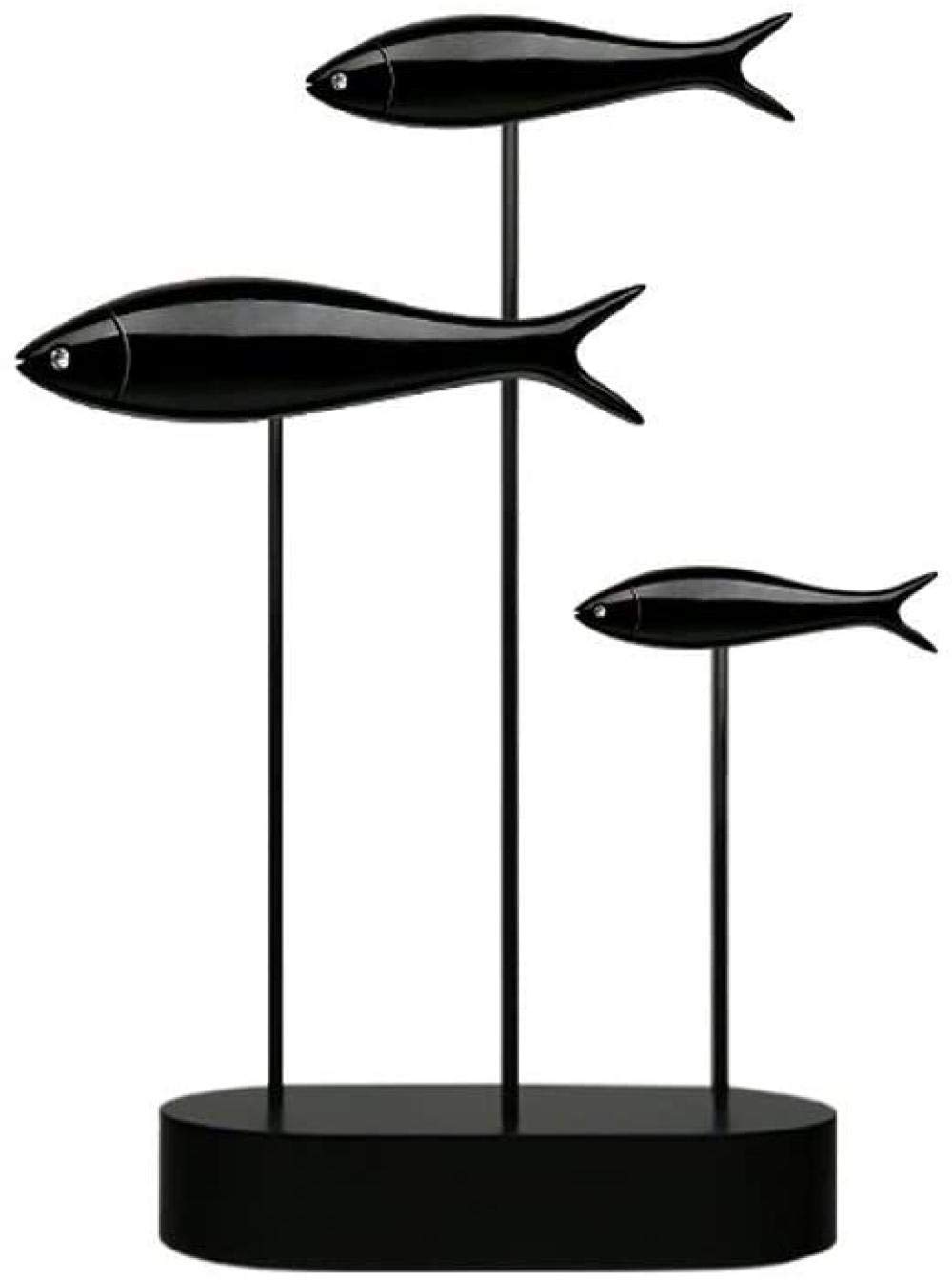 JXXDDQ Modern ornaments simple resin sculpture fish TV room home decoration Entrance Entrance creative position resin craft (blue color)-Black