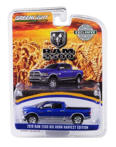 2018 Dodge Ram 2500 Big Horn Pickup Truck New Holland Blue Harvest Edition Hobby Exclusive 1/64...