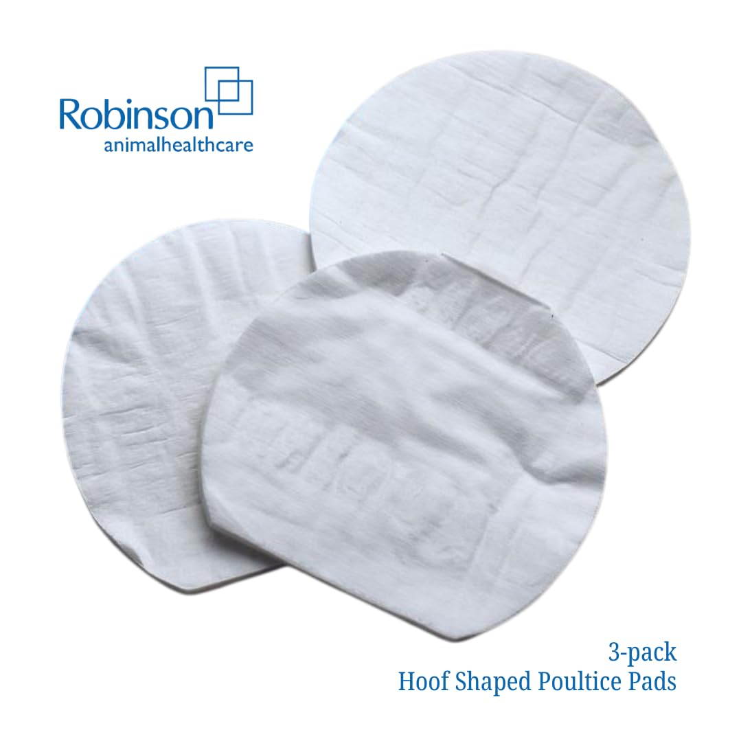 Robinson Animalintex Poultice Pads – Veterinary Wound Dressing for Horses, Hot or Cold Injury Treatment, Pre-Cut Hoof Shape & Rectangular Options | Hoof Shaped (3pk) - 2