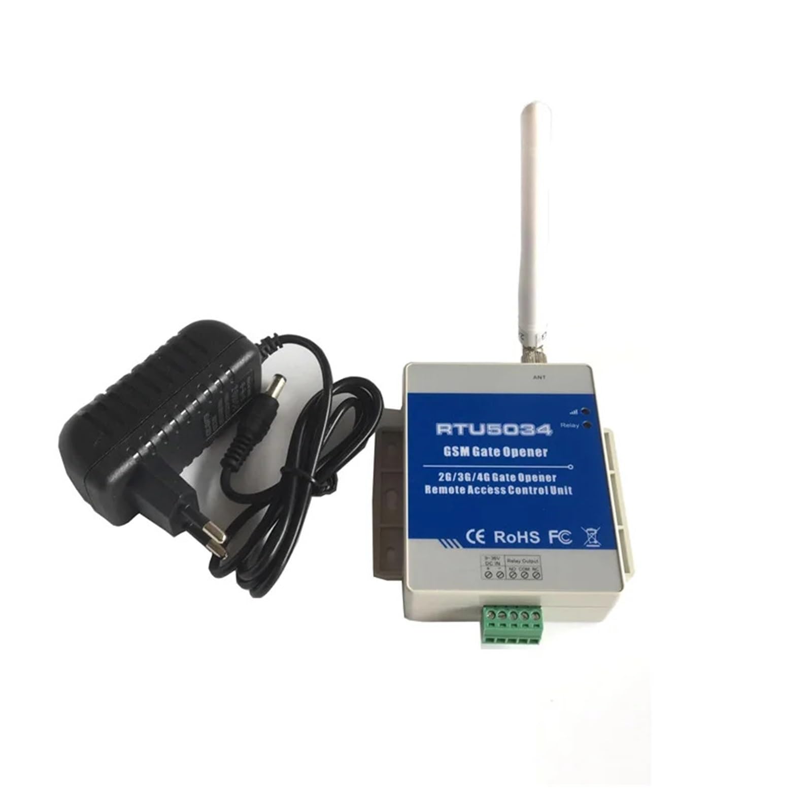 Ouvre-porte GSM, commutateur de relais d'accès, télécommande par appel gratuit, système d'alarme domestique, sécurité for ouvre-porte automatique RTU5034 Residentiële oprit(2G with adapter)