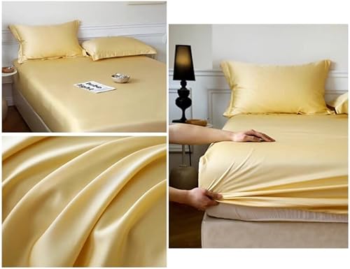 Miniatura 8 de MZP Sábana bajera ajustable de bolsillo extra profundo tamaño Queen, tela Tencel, suave, resistente a las arrugas y a la decoloración, se adapta a