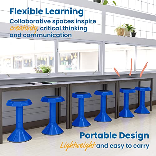 Image of ECR4Kids ACE Active Core Engagement Wobble Stool, 20-Inch Seat Height, Flexible Seating, Blue