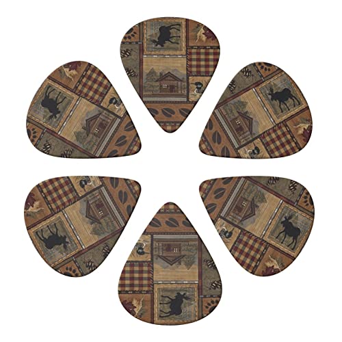 FUCVNPZ Lot de 6 médiators en celluloïd Nature Bear Moose pour guitare acoustique, électrique, basse ou ukulélé - Les Beatles, Paul McCartney, John Lennon, RIngo Starr, George Harrison FUCVNPZ Lot de 6 médiators en celluloïd Nature Bear Moose pour guitare acoustique, électrique, basse ou ukulélé – Image 3