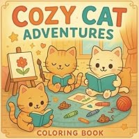 Cozy Cat Adventures –: A Cute & Relaxing Coloring Book for Kids B0F5PTT1MS Book Cover