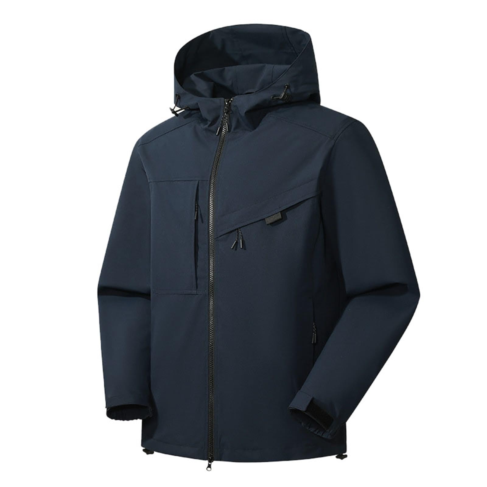 Chaqueta de lluvia ligera con capucha para hombre, impermeable al aire libre para senderismo y viajes