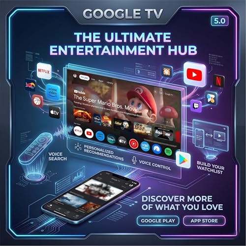 VISIO 75 Inch 4K UHD Smart TV with Google TV, Built-in Streaming Apps, Cinematic Display, and Voice Control Compatibility, Model 75VSSU3Google