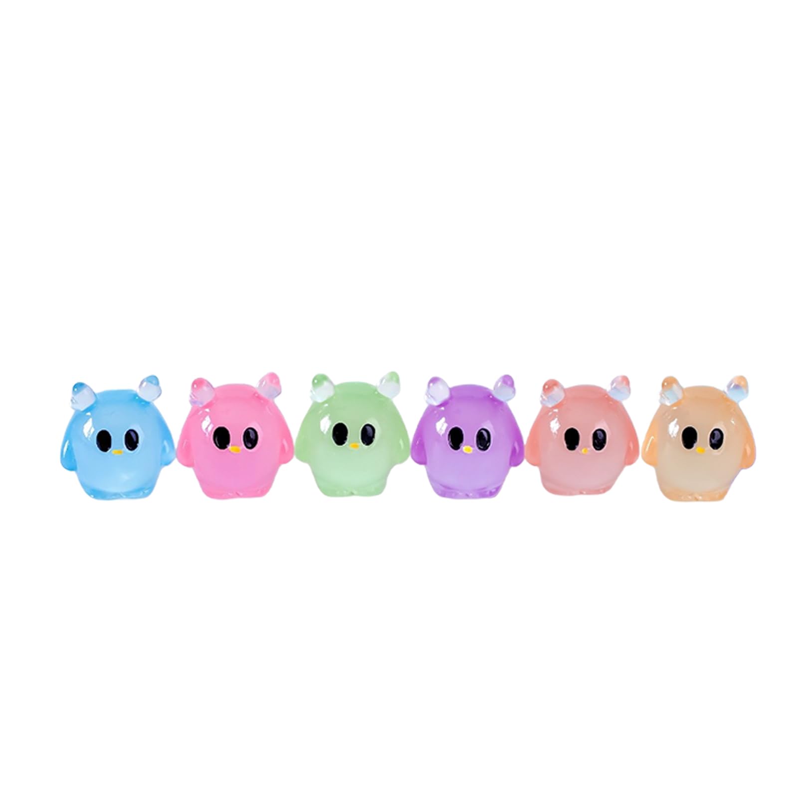 carotoe Of 6 Glowing Specter Pumpkins Figurines Resin Craft Ornament for Holiday Decoration Party Supplies Resin Manifestation Vegetable Ornamentation