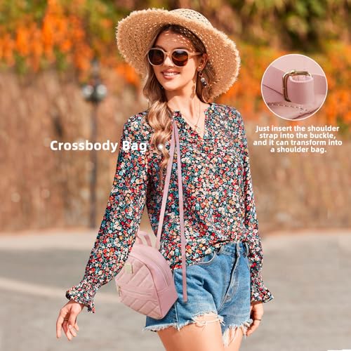 Image of Womens Tiny Backpack Purse, PU Leather Small Backpack Purse for Women and Girls, Stylish Mini Backpack Cute Small Backpack with Adjustable Strap for Dating, Shopping, Party (pink)