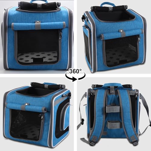 Bike Hundekorb - Haustiertrage für Fahrräder | Rucksack mit Belüftung, verstellbarer Transport, ideal für Spaziergänge und Reisen, Tragen von Hunden, großes Fassungsvermögen, stabiles Design