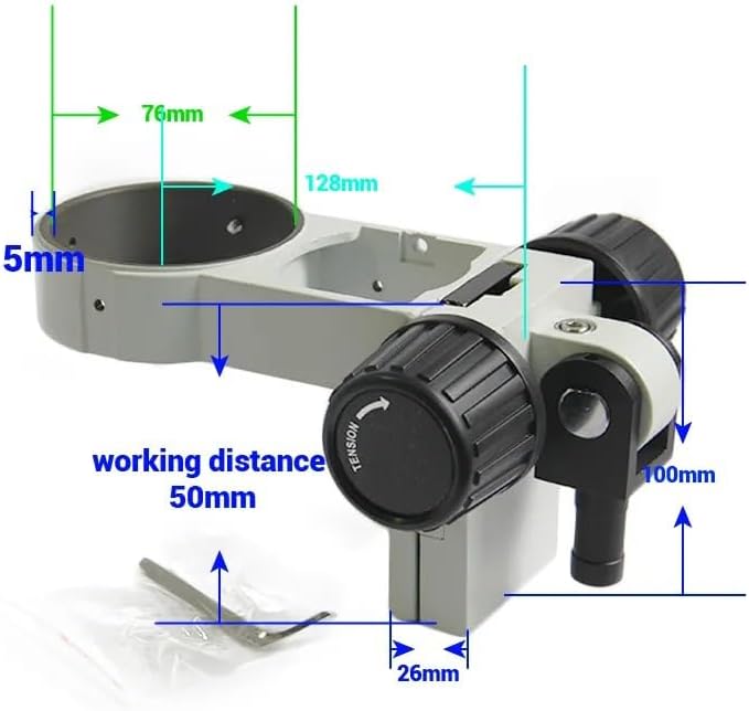 Miniatura 2 de Microscope Accessories Kit 76MM Stereo Microscope Head Holder Portable for Binocular Trinocular Microscopio Microscope Slides