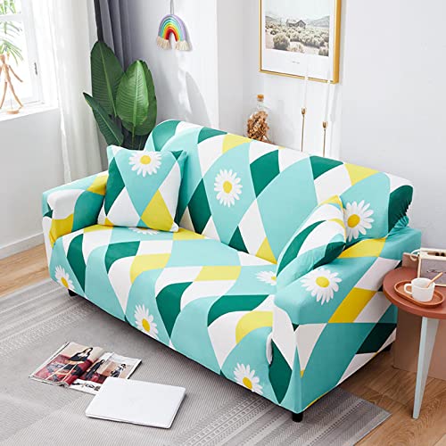 Housse de canapé extensible antidérapante grand format au design modèle E - 2