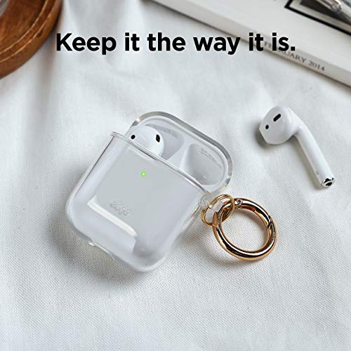 Image of elago Clear Airpods Case with Keychain Designed for Apple Airpods 1 & 2 (Transparent)