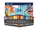 Acrylfarben Set 24 Tuben Künstlerfarben Malfarben Ungiftig für Anfänger Leinwand Holz Papier Keramik,Reiches Pigment,22ml/Tuben