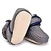 Enteer Infant Snow Boots Premium Soft Sole Anti-Slip Warm Winter Prewalker Toddler Boots (13-18months, dark grey)