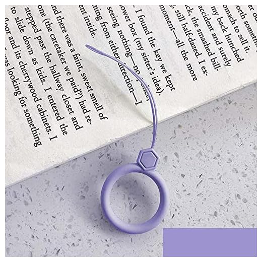 Lanyard Finger Strap, Mobile Phone Pendant Finger Ring, Creative Cartoon Cat Lanyard Hanging Rope for U Disk, Mobile Phone Case, Keychain(purple)