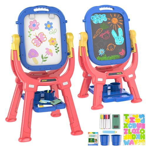 Easel for Kids - Adjustable 360° Rotating Double-Sided Easel