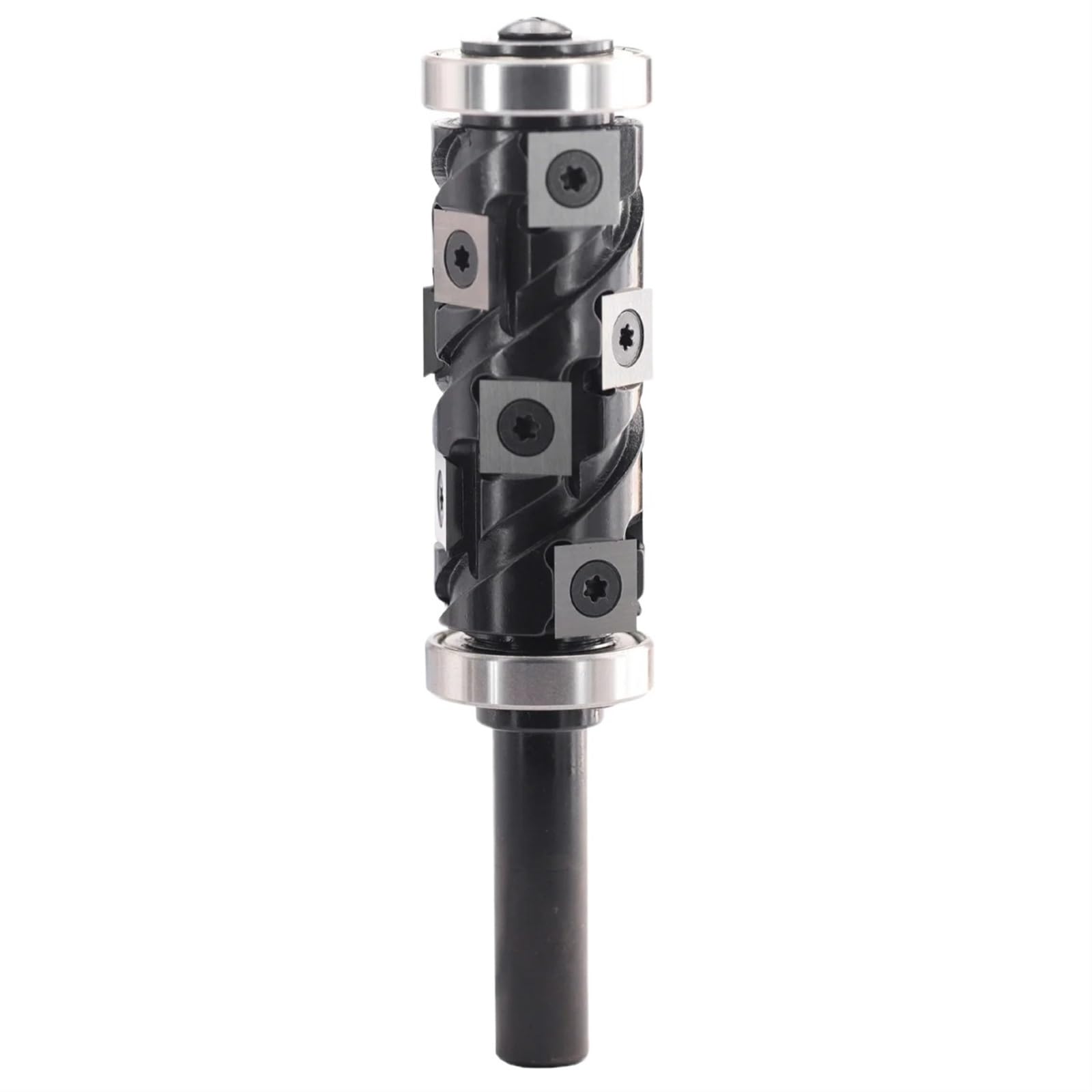 Frez spiralny, 16 mm, trzpień górny i dolny, podwójne łożysko, szablon do cięcia 65 mm, wkładka z twardego metalu (10 szt.)
