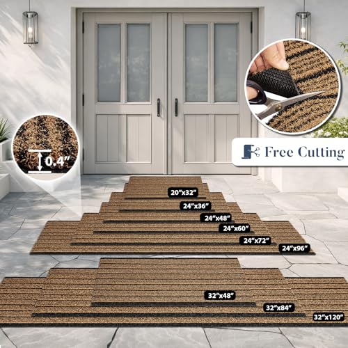 DOMUSTEX Outdoor Front Door Mat 24" x 60", Entry Runner Rug, Roll Packing by DOMUSTEX - Used condition - Image 7