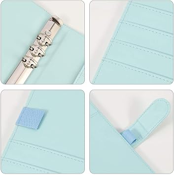 A5 PU Leather Ring Binder, Refillable 6 Round Ring Binder Cover