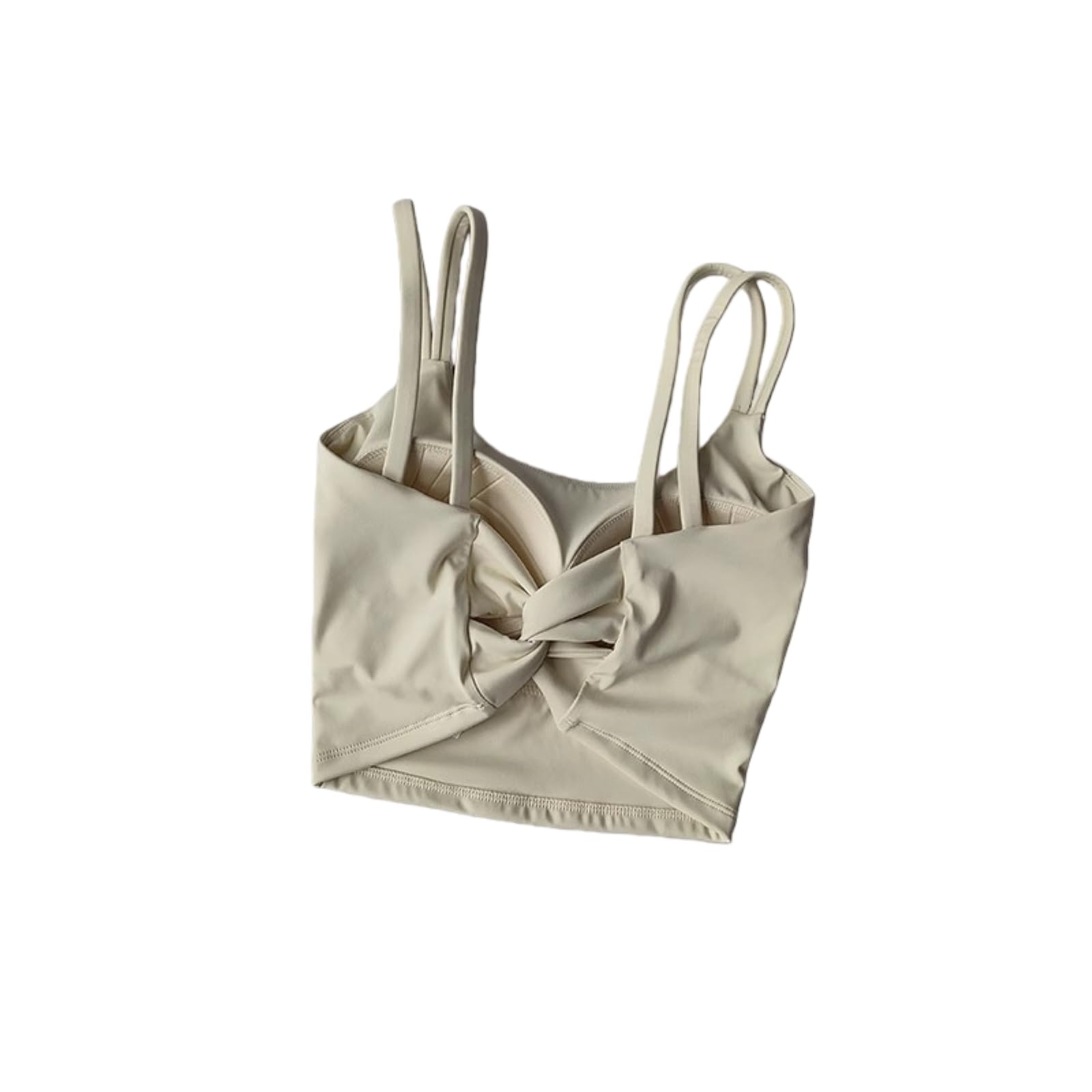 Almohadilla carrera en sujetador yoga deportivo de mujer color beige