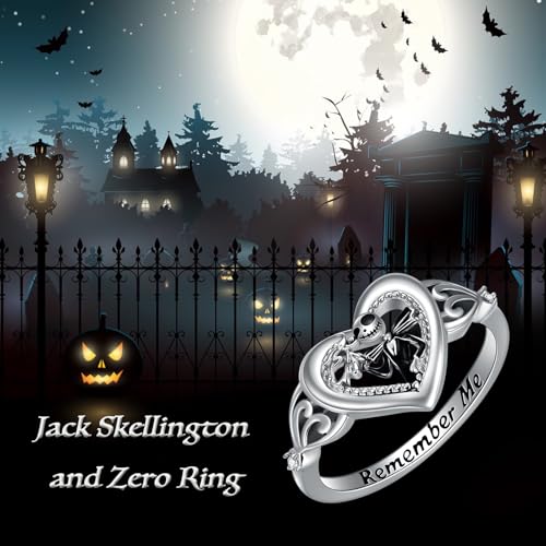 Bague Jack Skellington argent sterling 925, bijou gothique chic durable - 2
