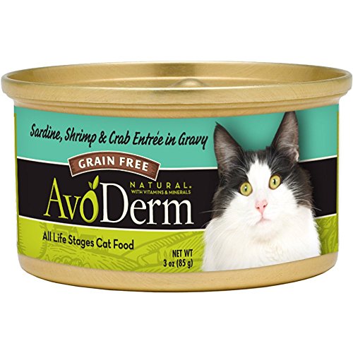 Avoderm Natural Entree In Gravy Cat Food, Shrimp And Crab, 3-Ounce Cans, Case Of 24