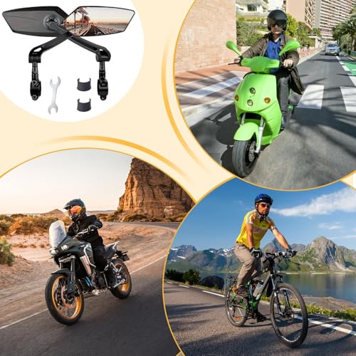 Espejo retrovisor de bicicleta para evitar accidentes con ajuste 360 en manillar 4