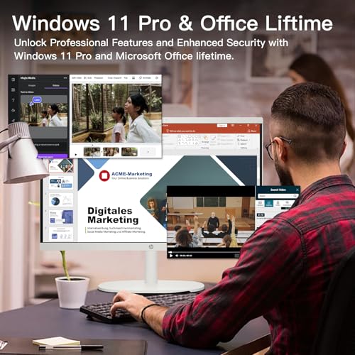 Image of HP 21.5-inch All-in-One Desktop PC - Microsoft Office Lifetime - Free CD /DVD Drive - Wi-Fi 6 - FHD Display - 720P Webcam - Intel Celeron Dual-Core - for Everyday Study & Work Use (8GB RAM, 512GB SSD)