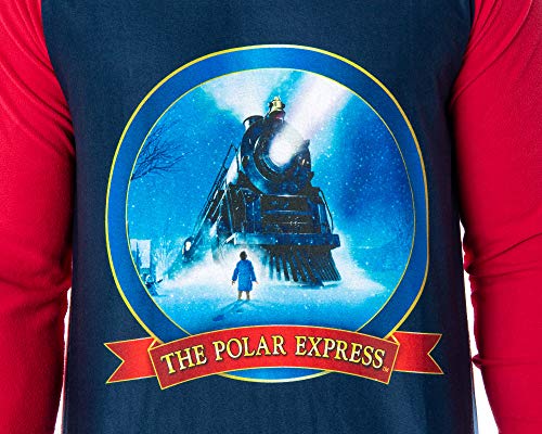INTIMO The Polar Express Train Men's Raglan Shirt And Pants 2 Piece Sleep Lounge Pajama Set3
