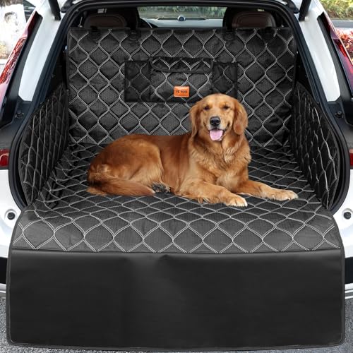 KYG Protection Coffre Voiture Chien Grande Taille Tapis Coffre Chien avec Protection de Pare-Chocs Longue Anti-Rayures pour Break Résistant Imperméable,...