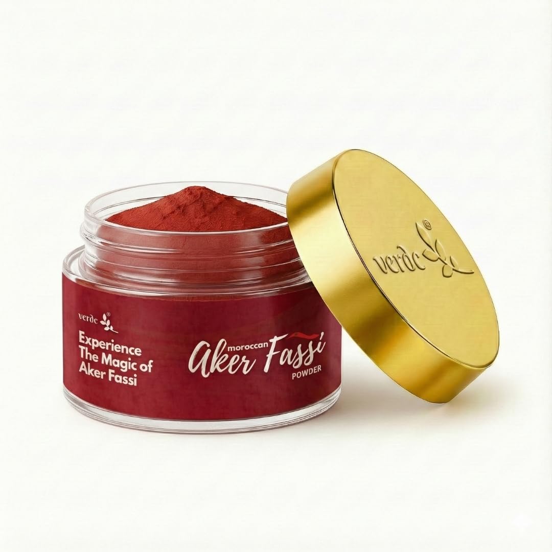 verdc - Moroccan Aker Fassi Powder |100% Authentic Traditional Moroccan Skincare - Brightens & Evens Skin Tone | All Skin Types (50 GM)
