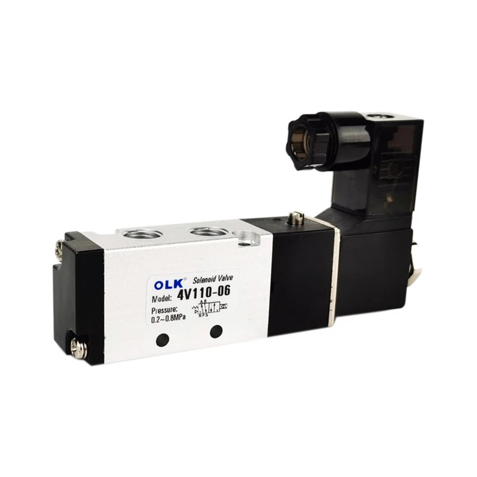 Électrovanne de commande pneumatique 4V110-06 distributeur d'air 5 voies AC 24V 1/8