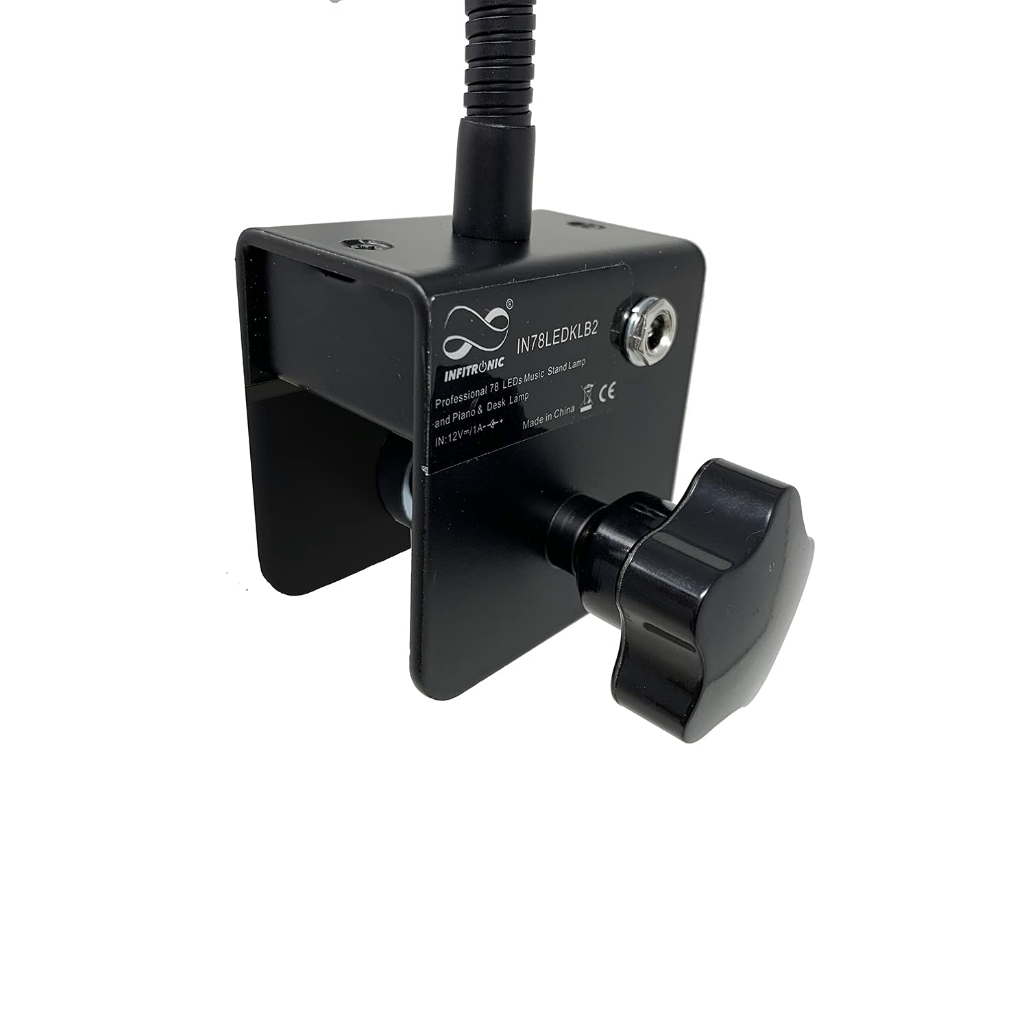Infitronic IN78LEDKLB2 – 78 LEDs Premium Aluminium Notenpultleuchte Notenpultlampe Klavierlampe Dimmbar Farbwechsel Schwarz