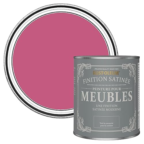 Rust-Oleum Peinture Rose pour Meubles, Finition Satinée - Framboise 750ml