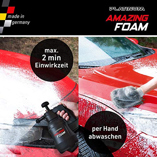 Mediashop Platinum Amazing Foam Edition – Starter Set - Autowaschmittel & Autopflege – reinigt hartnäckigen Schmutz und verleiht Glanz – auch als Cockpit Reiniger – alle Oberflächen