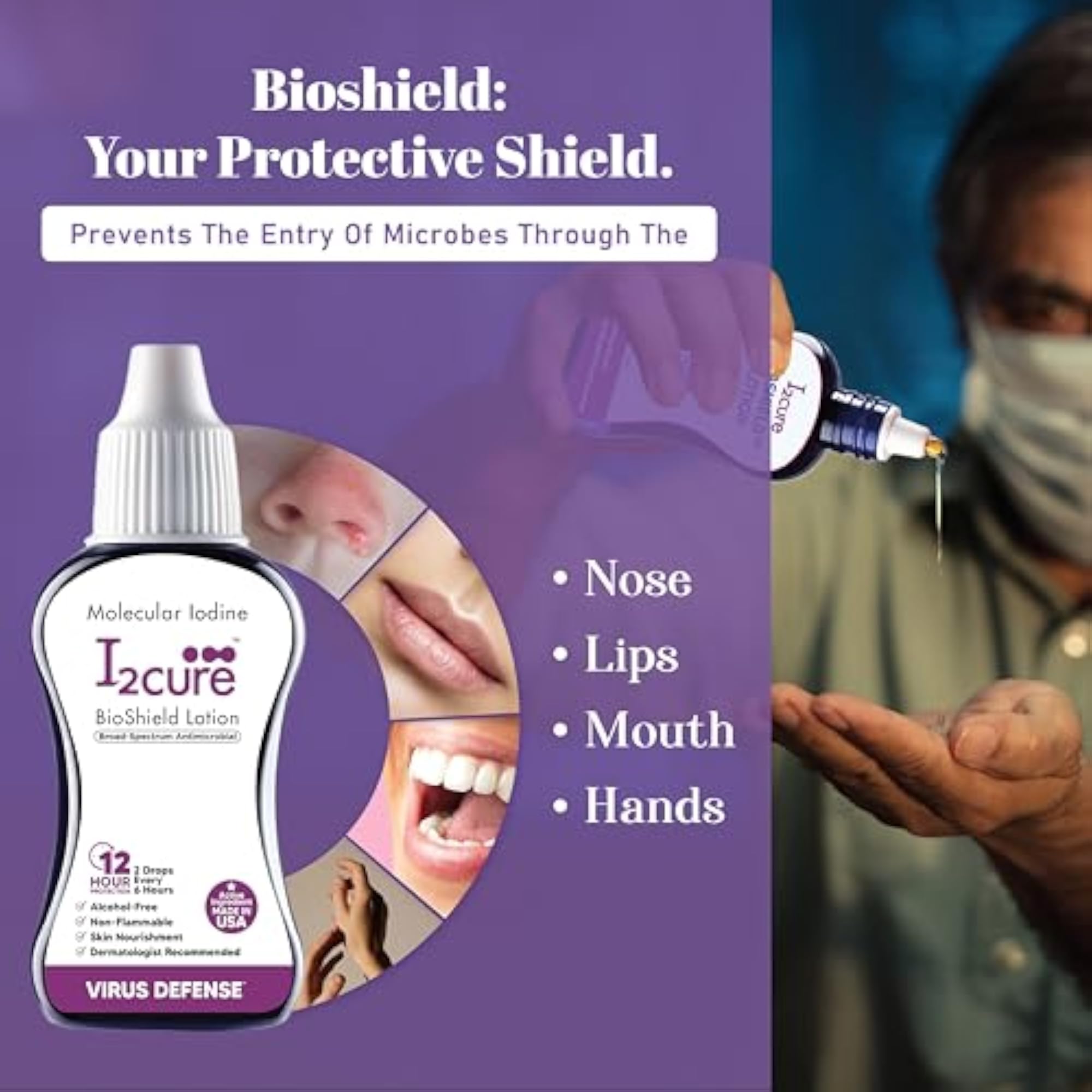BioShield Sanitizer Lotion, Protection from Viruses