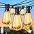 100FT Solar String Lights Outdoor Waterproof with Remote & Timer, LED Shatterproof ST38 Bulbs, USB & Solar Powered Patio Lights for Backyard, Porch, Garden, Wedding, Christmas Decor