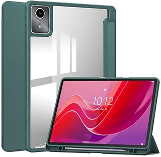 【FENUSL】対応NEC LAVIE Tab T11 T1165/KAS (PC-T1165KAS) 11インチタブレットケースタッチペン収納TPUケース 落下防止 2025年モデル防振保護カバー (濃绿)