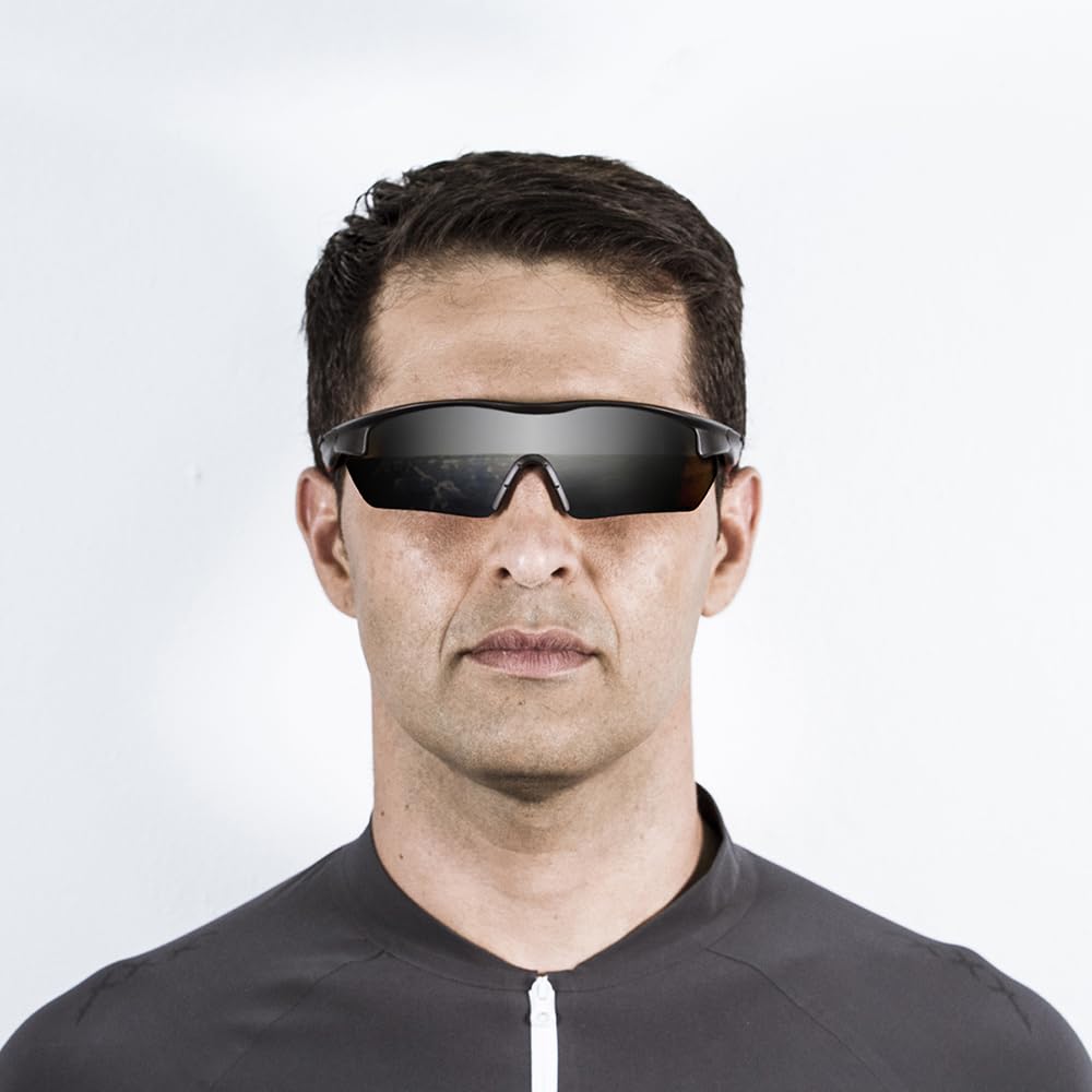 OCEAN IRONMAN - Occhiali da sole polarizzati per ciclismo, corsa, sport, protezione UV 400 anti vento, per uomo e donna