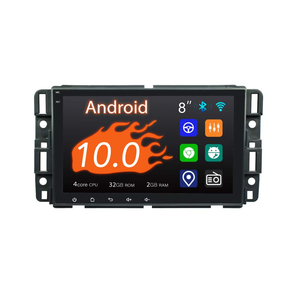 Amaseaudio Android 10 Car Stereo, 2 Din, Compatible for Chevrolet/GMC/Buick, 8" Touchscreen, DSP+, Android 10, Support Apple carplay Android Auto/GPS navi/HD1080P/Backup Camera