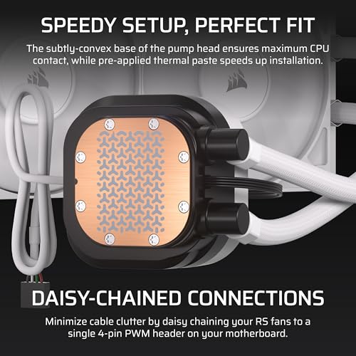 Image of CORSAIR NAUTILUS 240 RS LCD Liquid CPU Cooler - 2.1 inch IPS LCD Screen - RS120 Fans - 240 /360mm Radiator - Fits Intel LGA 1851 /1700, AMD AM5 /AM4 - Simple Daisy-Chain Connections